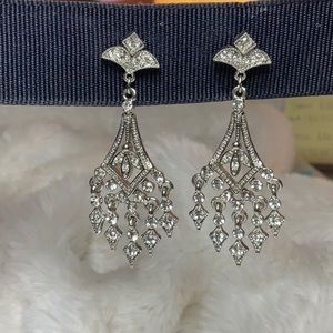 CZ chandelier earrings